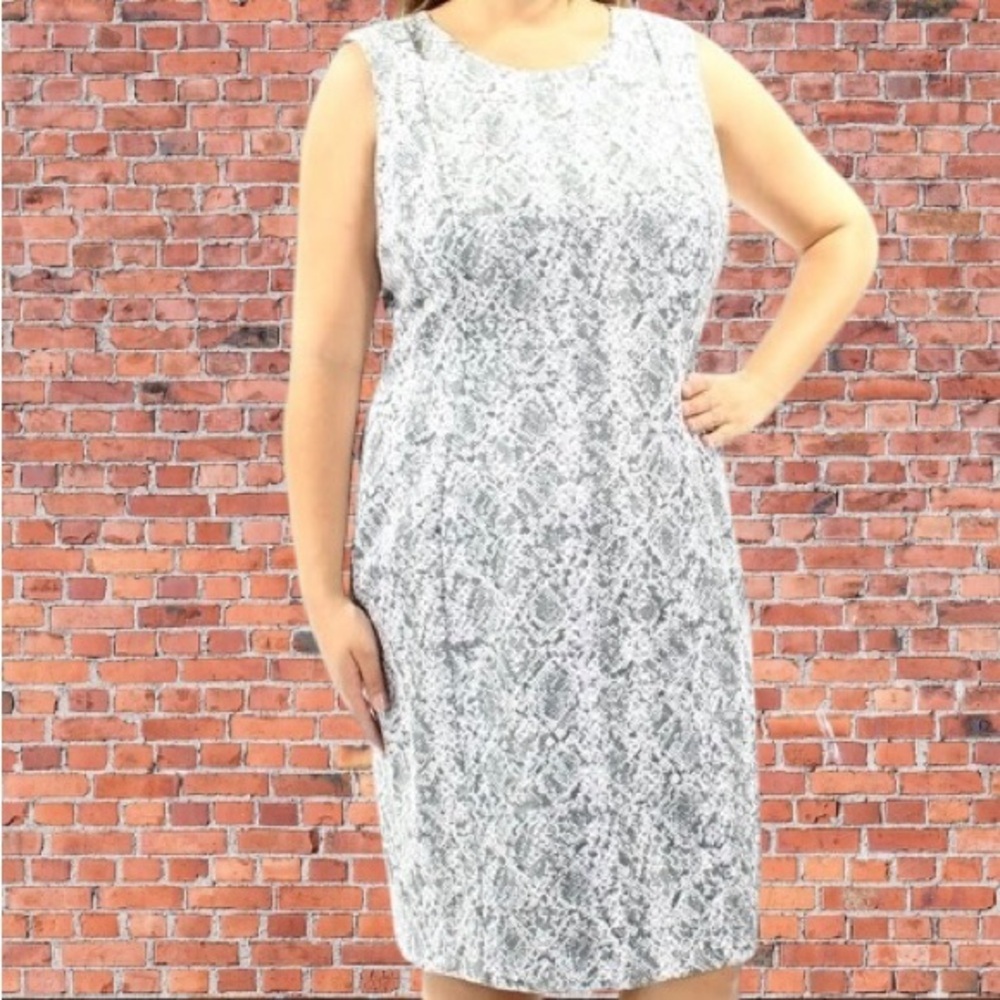 Calvin Klein Gray Python Snake Print Vegan Suede … - image 2